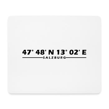 Salzburg Koordinaten - Mousepad (Querformat) - Weiß - Vorne