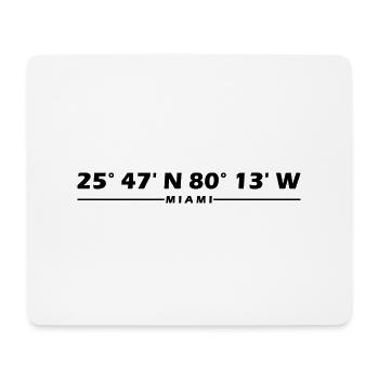 Miami Koordinaten - Mousepad (Querformat) - Weiß - Vorne