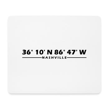 Nashville Koordinaten - Mousepad (Querformat) - Weiß - Vorne