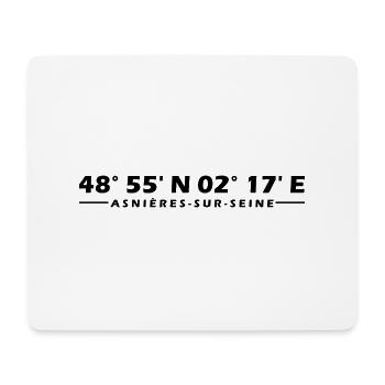 Asnières-sur-Seine coordinates - Mouse Pad (horizontal) - white - Front