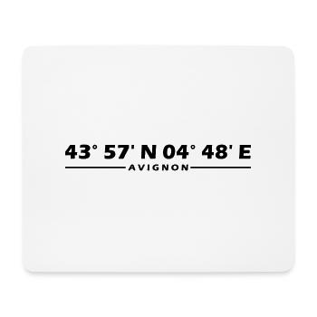 Avignon Koordinaten - Mousepad (Querformat) - Weiß - Vorne