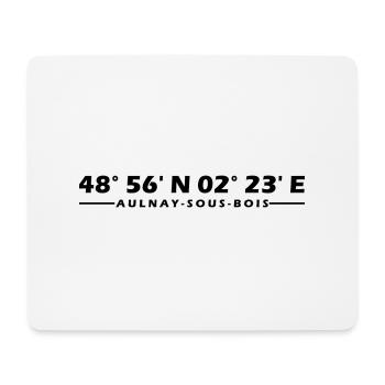 Aulnay-sous-Bois Koordinaten - Mousepad (Querformat) - Weiß - Vorne
