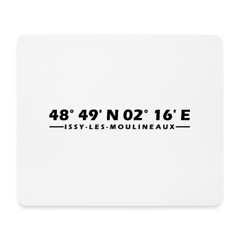 Issy-les-Moulineaux coordinates - Mouse Pad (horizontal) - white - Front