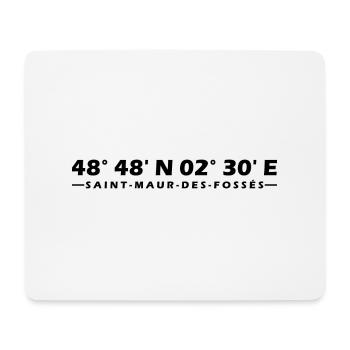 Coordonnées de Saint-Maur-des-Fossés - Tapis de souris (format paysage) - blanc - Devant