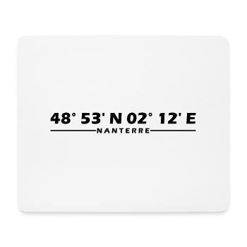 Nanterre Koordinaten - Mousepad (Querformat) - Weiß - Vorne