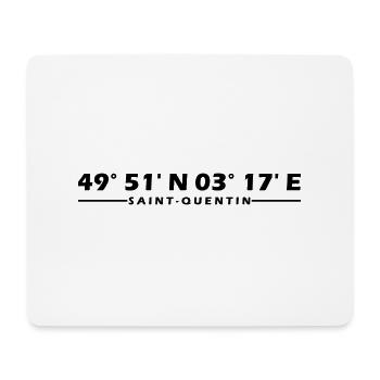 Saint-Quentin Koordinaten - Mousepad (Querformat) - Weiß - Vorne