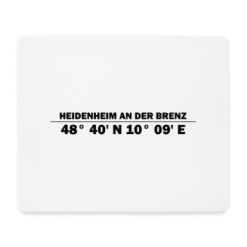 Heidenheim an der Brenz Koordinaten - Mousepad (Querformat) - Weiß - Vorne