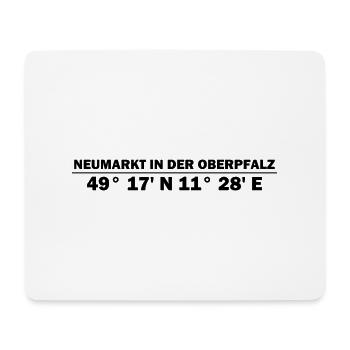 Neumarkt in der Oberpfalz coordinates - Mouse Pad (horizontal) - white - Front