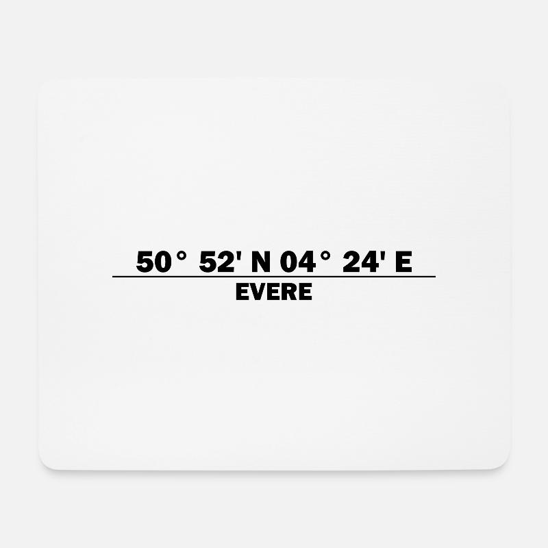 Evere Koordinaten - Mousepad (Querformat) - Weiß