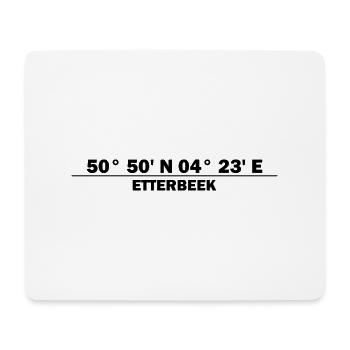 Coordonnées d’Etterbeek - Tapis de souris (format paysage) - blanc - Devant
