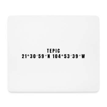 Coordonnées de Tepic Mexico - Tapis de souris (format paysage) - blanc - Devant