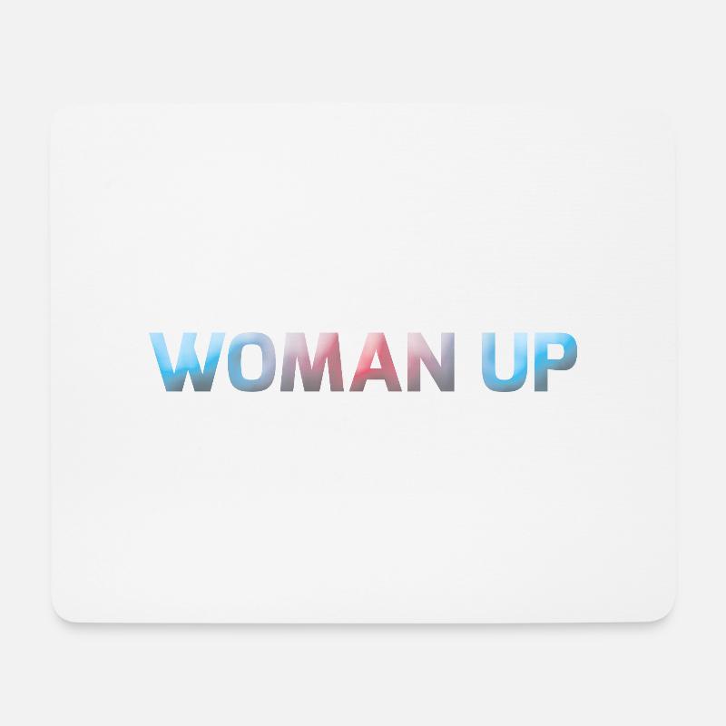 Woman Up - Mousepad (Querformat) - Weiß