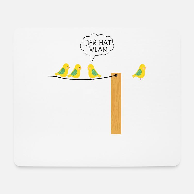 Der hat WLAN - Mousepad (Querformat) - Weiß