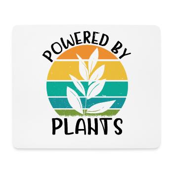 Powered by plants Vegan Veganerin Veganer - Mousepad (Querformat) - Weiß - Vorne