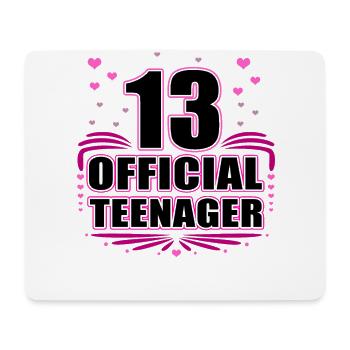 13 Official Teenager - 13 Jahre Geburtstag - Mousepad (Querformat) - Weiß - Vorne