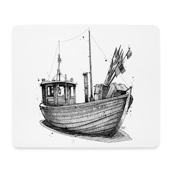 Fishing boat from the Baltic Sea - Mouse Pad (horizontal) - white - Front