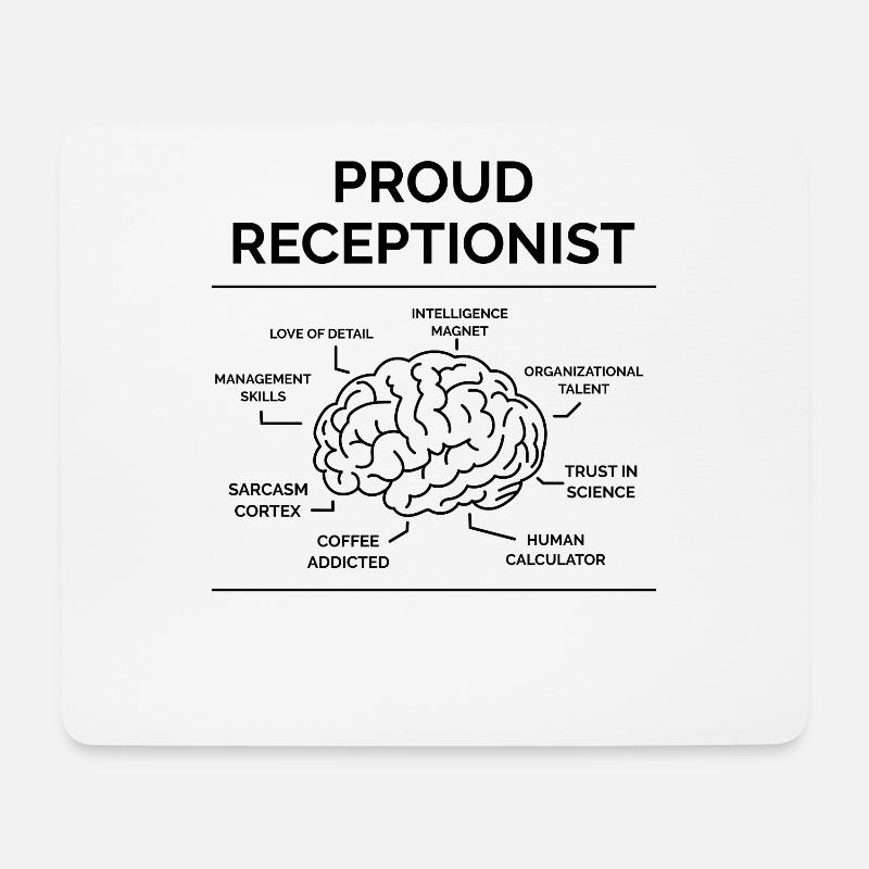 Rezeptionist - Mousepad (Querformat) - Weiß