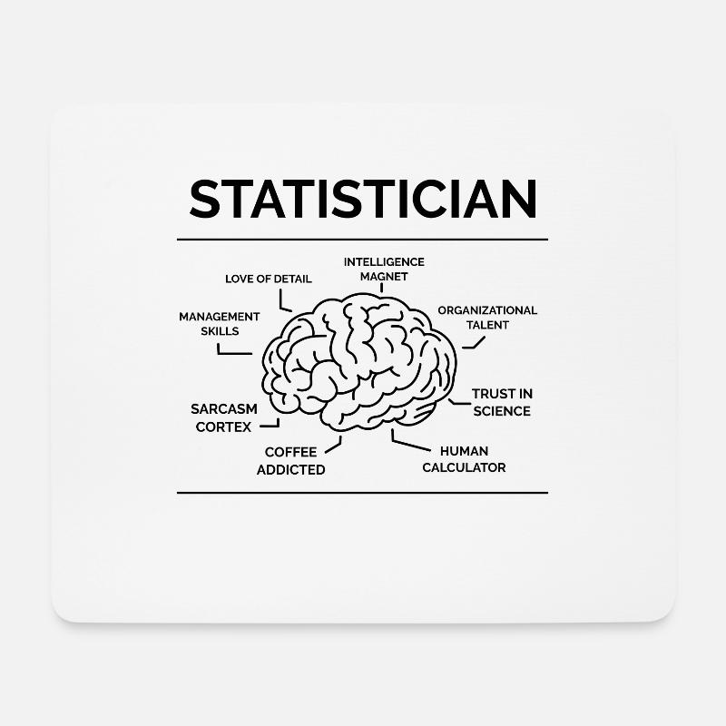 Statistiker Mathemathiker - Mousepad (Querformat) - Weiß