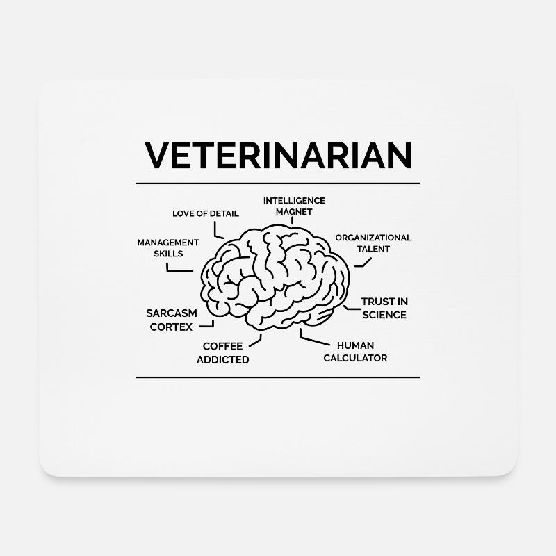 Tierarzt - Mousepad (Querformat) - Weiß