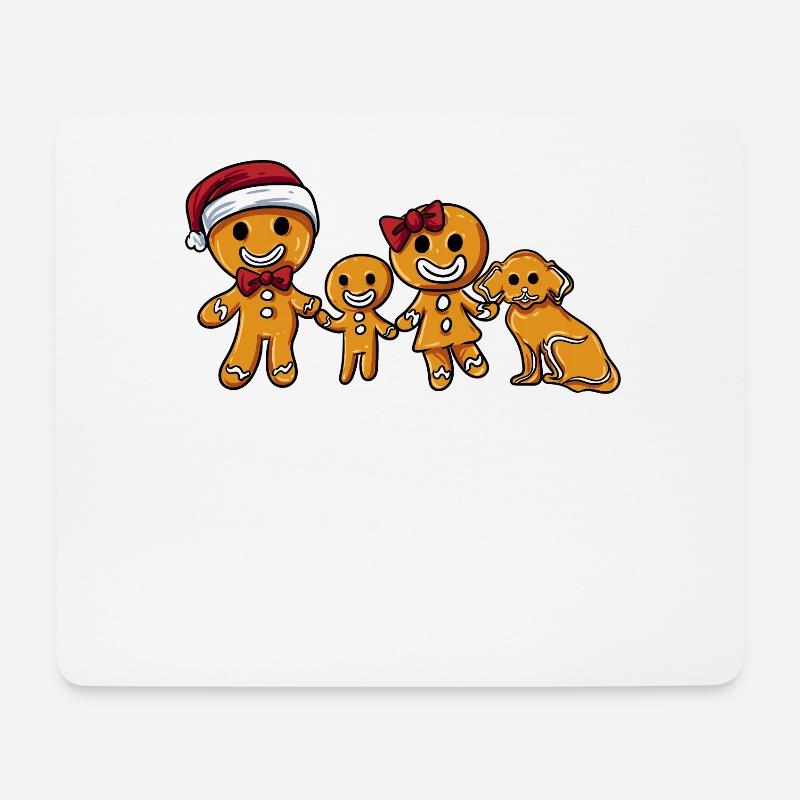 Lebkuchen Familie - Mousepad (Querformat) - Weiß
