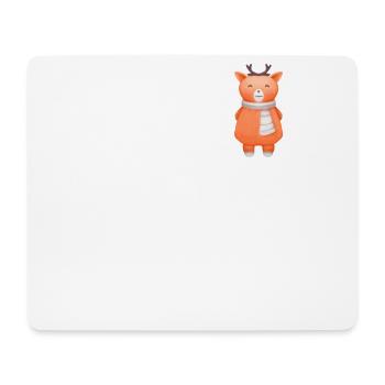Cute Deer Breast Pocket - Mouse Pad (horizontal) - white - Front