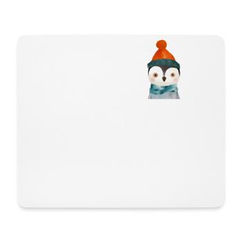 Cute Penguin Chest Pocket - Mouse Pad (horizontal) - white - Front
