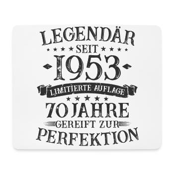 Legendär seit 1953 Jahrgang 70 Geburtstag Geschenk - Mousepad (Querformat) - Weiß - Vorne