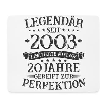 Legendär seit 2003 Jahrgang 20 Geburtstag Geschenk - Mousepad (Querformat) - Weiß - Vorne