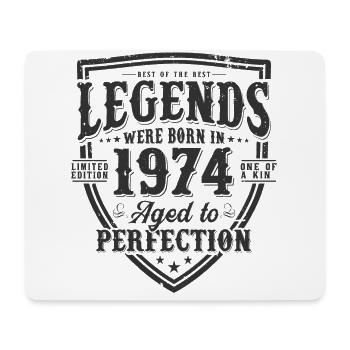 Legends were born in 1974 - Mouse Pad (horizontal) - white - Front