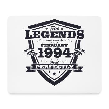 30. Geburtstag Februar Jahrgang 1994 Mann Legende - Mousepad (Querformat) - Weiß - Vorne