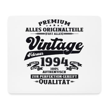 30. Geburtstag Vintage Februar Jahrgang 1994 - Mousepad (Querformat) - Weiß - Vorne