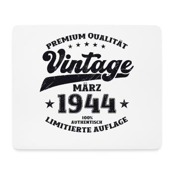 80e anniversaire Vintage Mars Millésime 1944 Millésime - Tapis de souris (format paysage) - blanc - Devant