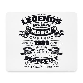 35th Birthday Legendary Since March Born in 1989 - Mouse Pad (horizontal) - white - Front