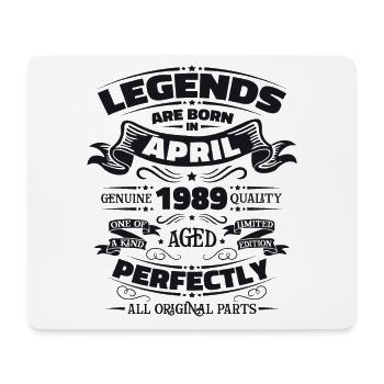 35. Geburtstag Mann Legende April Jahrgang 1989 - Mousepad (Querformat) - Weiß - Vorne