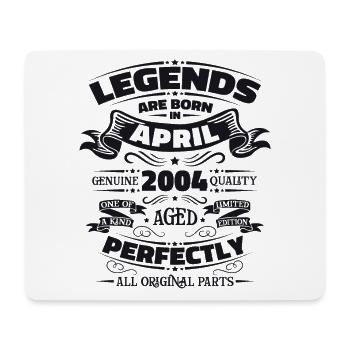 20. Geburtstag Mann Legende April Jahrgang 2004 - Mousepad (Querformat) - Weiß - Vorne