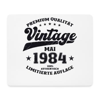 Vintage May 1984 Vintage 1984 Birthday 1984 - Mouse Pad (horizontal) - white - Front