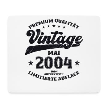 Millésime Mai 2004 Cru 2004 Anniversaire 2004 - Tapis de souris (format paysage) - blanc - Devant