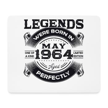 Legend May 1964 Vintage 1964 Birthday 1964 - Mouse Pad (horizontal) - white - Front