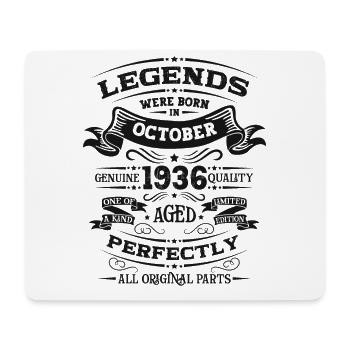 88th Birthday Original October 1936 Born 1936 - Mouse Pad (horizontal) - white - Front