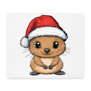 Quokka Noël Doux Mignon Noël Noël - Tapis de souris (format paysage) - blanc - Devant