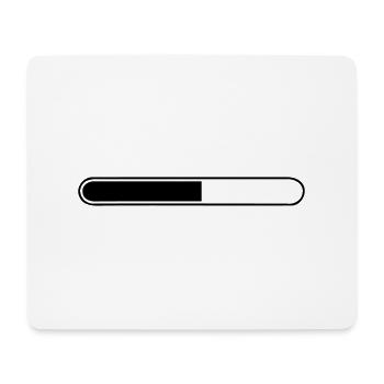 Universelles Loading Symbol ohne Text -1C - Mousepad (Querformat) - Weiß - Vorne