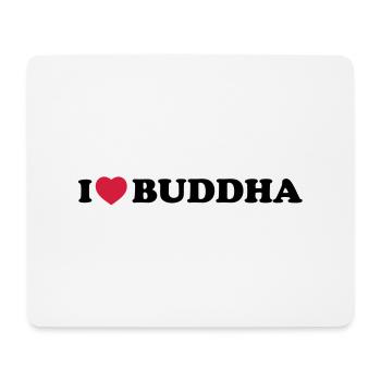 i love Buddha - Tapis de souris (format paysage) - blanc - Devant