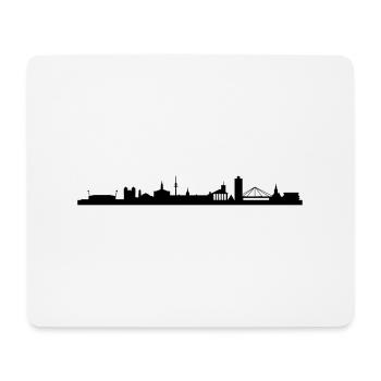 Skyline Karlsruhe 1 - Mousepad (Querformat) - Weiß - Vorne