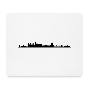 Skyline Lissabon - Mousepad (Querformat) - Weiß - Vorne