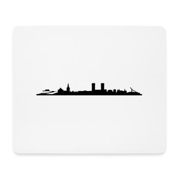 Skyline Oslo - Mousepad (Querformat) - Weiß - Vorne