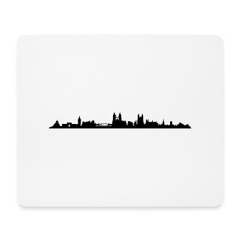 Skyline - Magdeburg - Mousepad (Querformat) - Weiß - Vorne