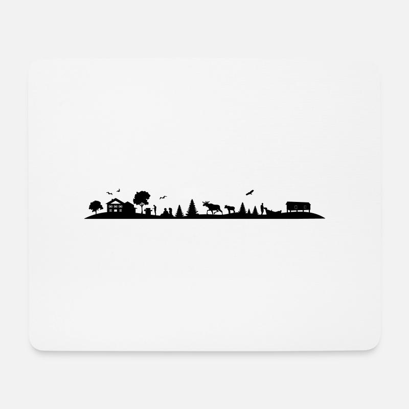 Landschaft - Schweden, Norwegen - Mousepad (Querformat) - Weiß