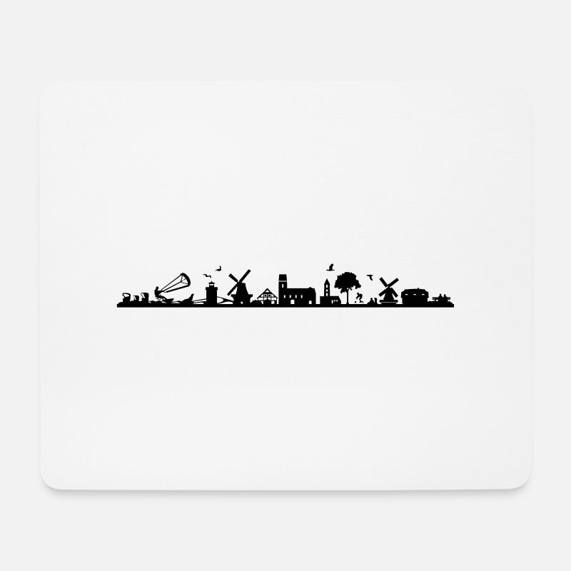 Skyline - Küste Föhr - Mousepad (Querformat) - Weiß