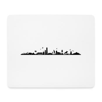 Skyline - Küste Sylt - Mousepad (Querformat) - Weiß - Vorne