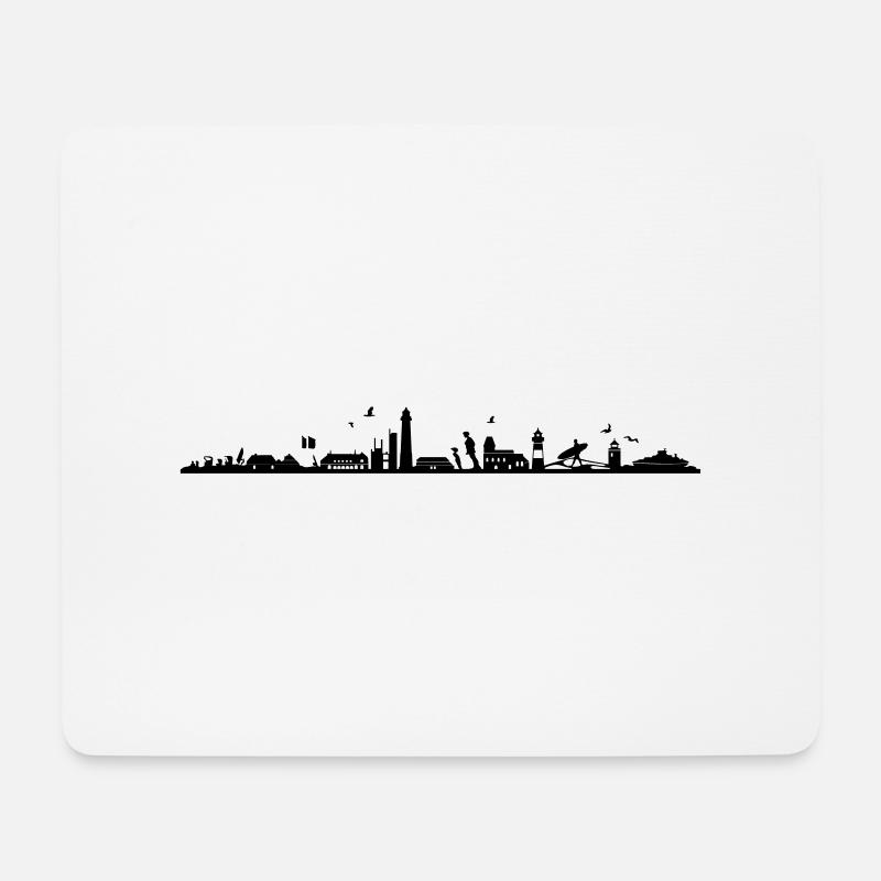 Skyline - Küste Sylt - Mousepad (Querformat) - Weiß